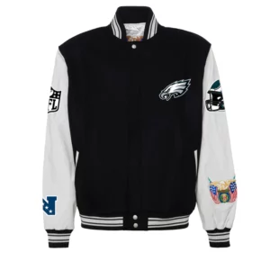 Black-White-Philadelphia-Eagles-Varsity-Jacket-
