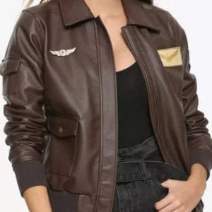 Brie Larson Captain Marvel Brown Bomber Jacket