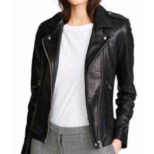 Elizabeth Tulloch Black Leather Jacket